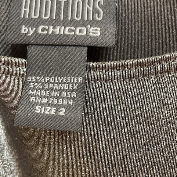 Additions by Chico’s Pewter Colored  tank top, Chico’s size 2 same as 12/14. - Picture 3 of 6